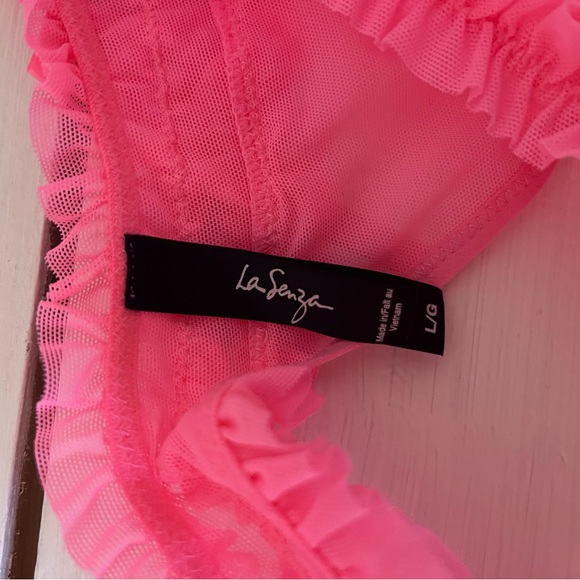 La SENZA Vibrant Pink Sheer Chemise - Picture 8 of 9